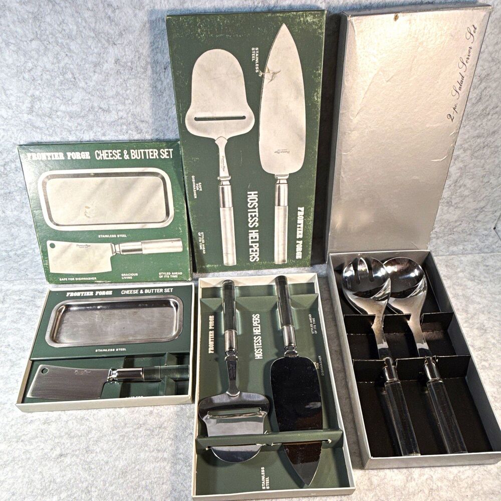 Frontier Forge Stainless Steel 6pc Serving Set Tray, Cheese Tools, Dishwasher